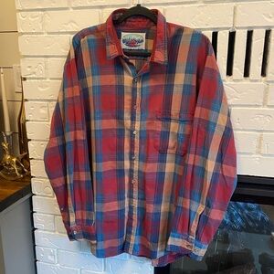 Vintage MWG Mid West Garment Canadian 90s Western Plaid Button-Down Shirt